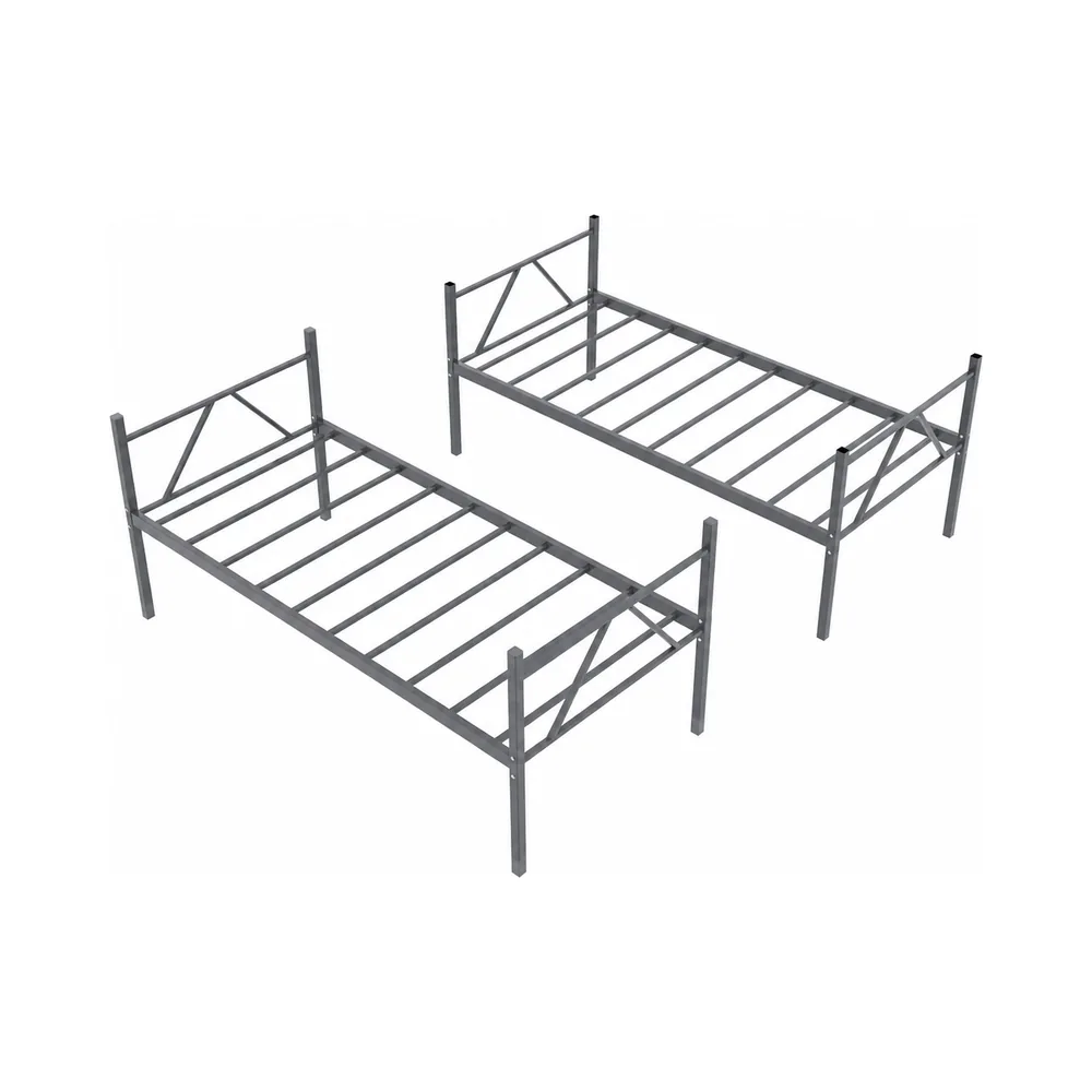 Economic metal bunk bed as two single beds