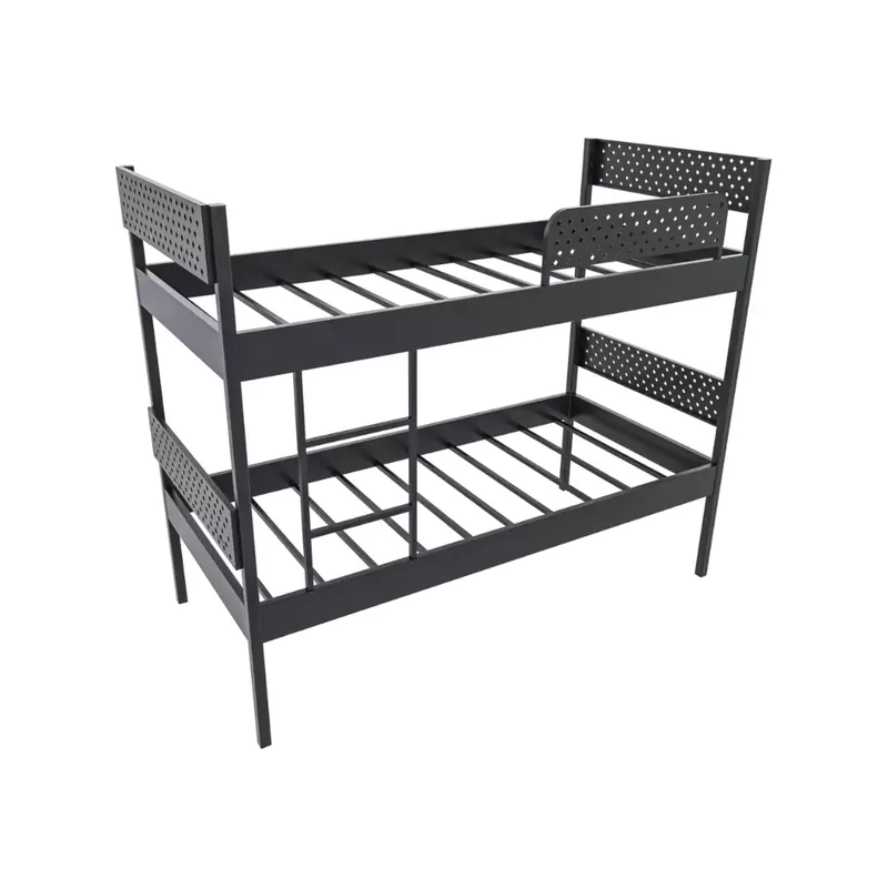 Demountable metal bunk bed, two tiers