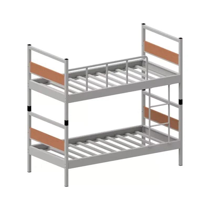 Standard metal bunk bed, two tiers