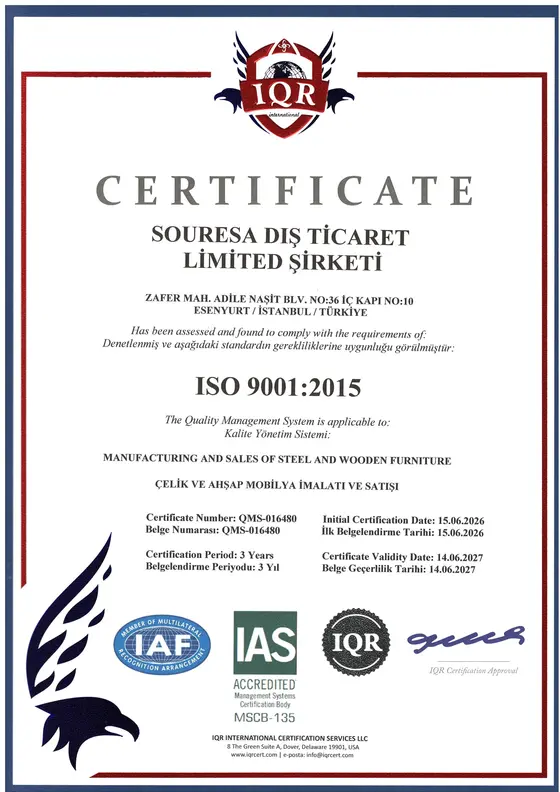 ISO 9001:2015 certificate
