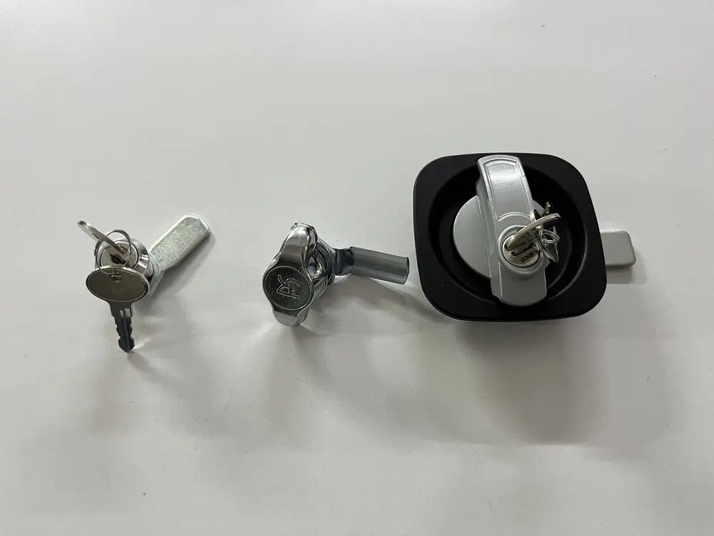Cam locks with keys and a T-handle lock