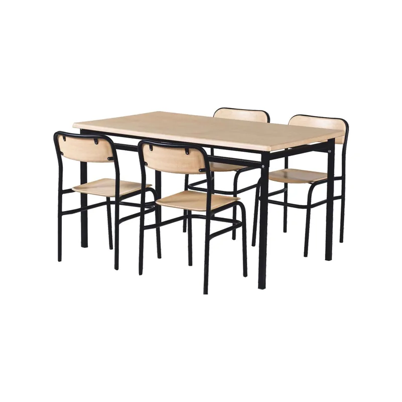 Canteen table set with four chairs