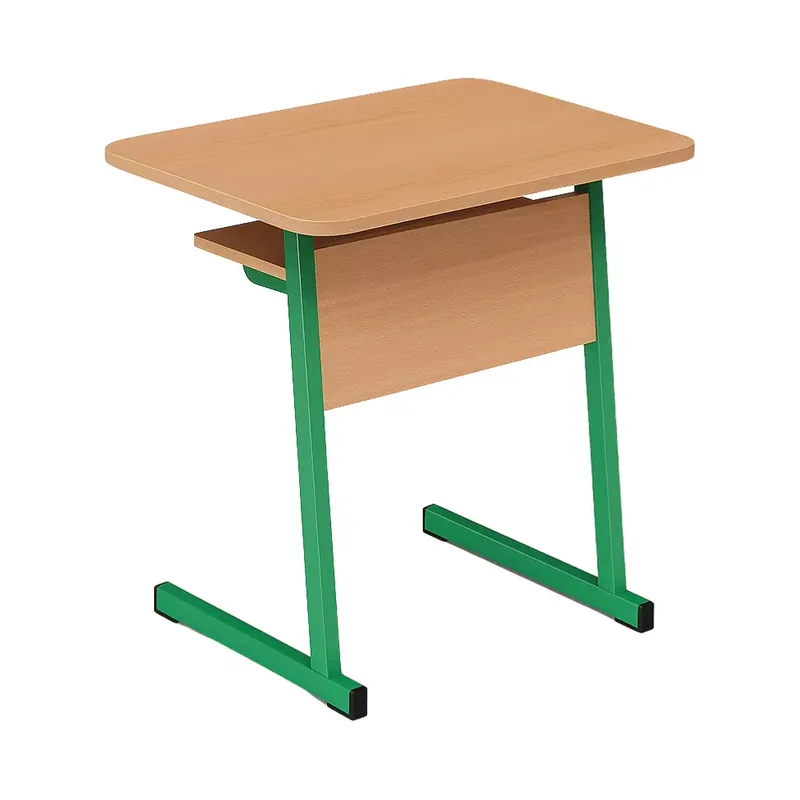 Single student desk with a steel frame