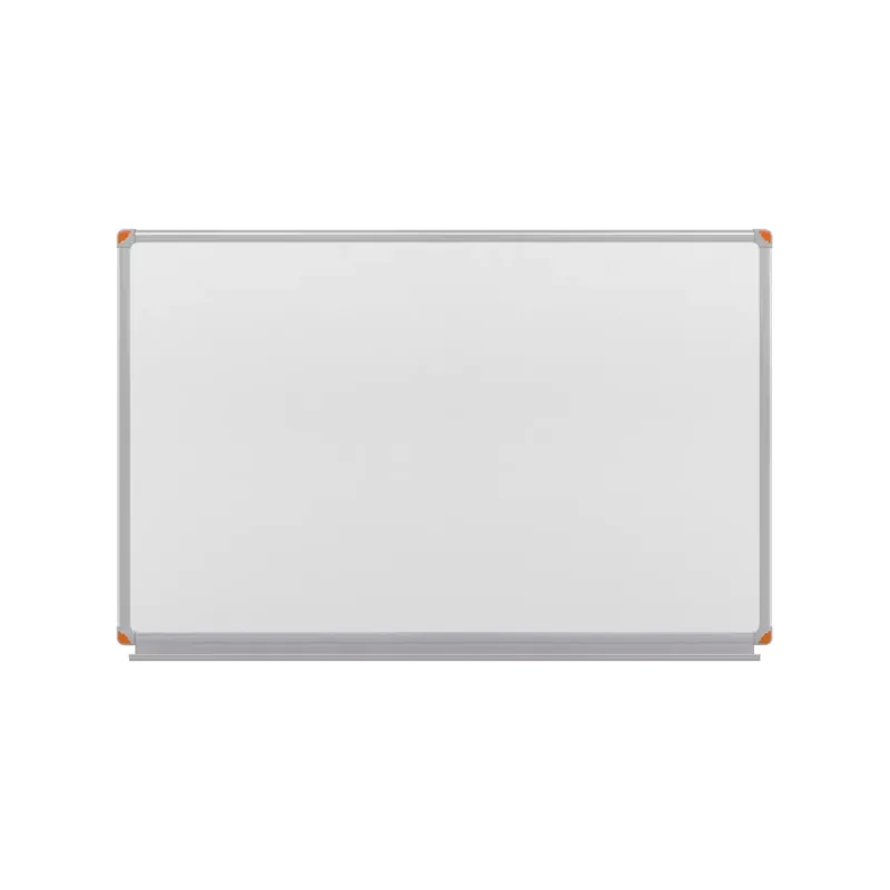 Magnetic whiteboard in an aluminum frame with a marker tray