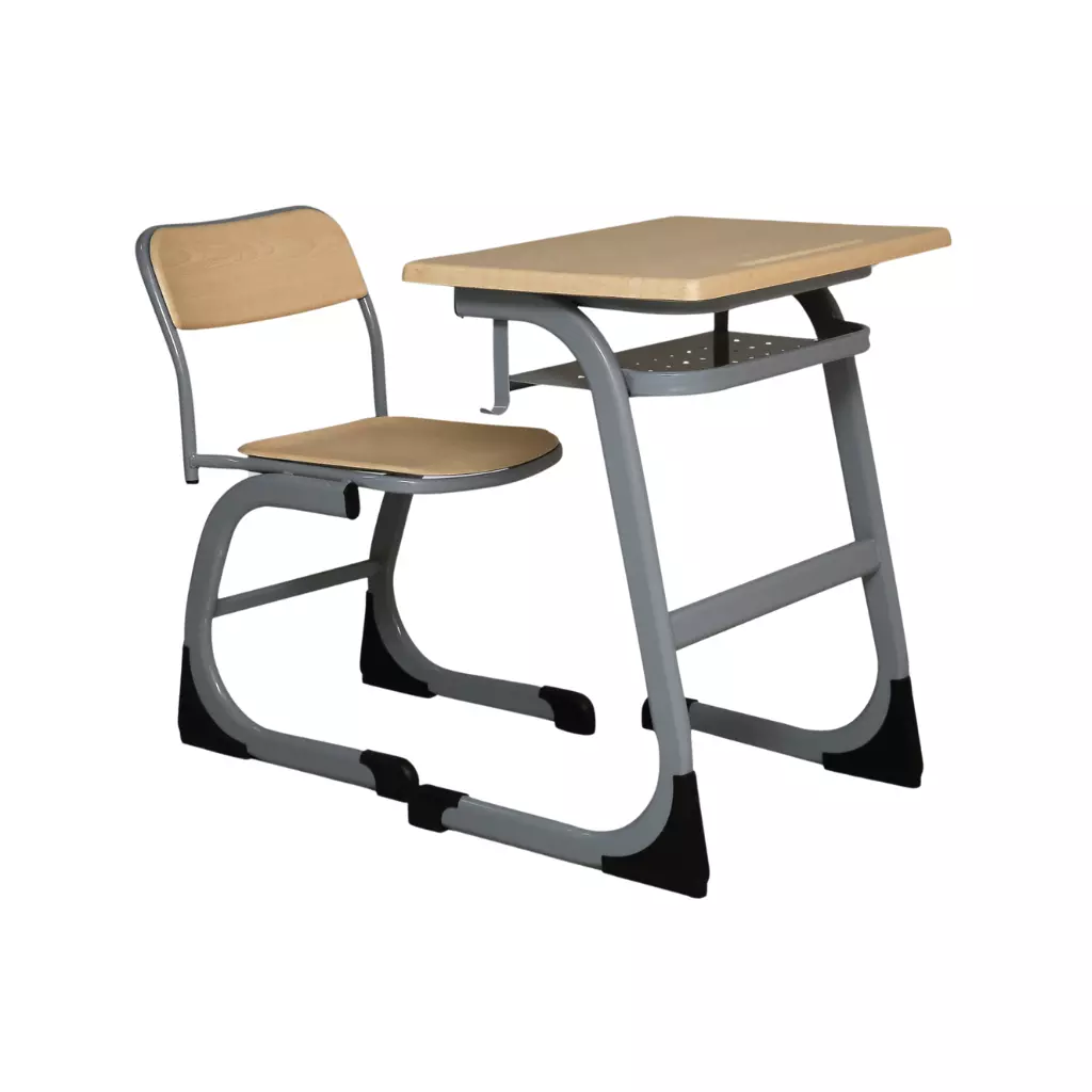 Compact Single Student Table with Werzalite Top and Durable Metal Frame for School furniture