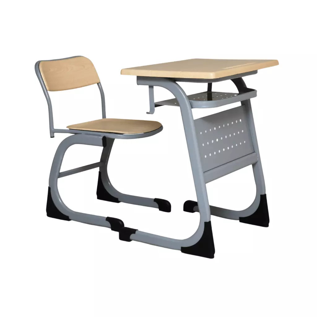 Durable Student Table Set with Werzalite Top and Metal Front Curtain for Classrooms