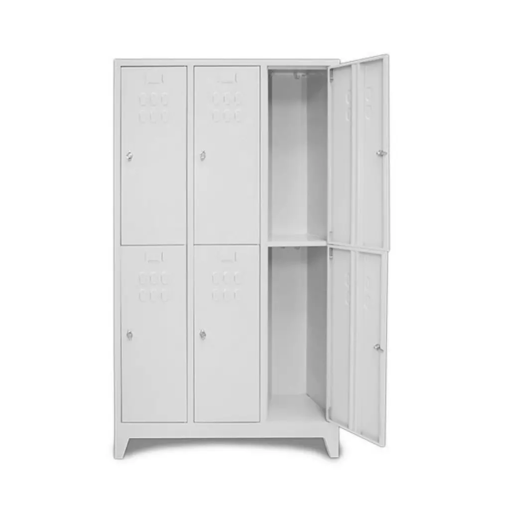 Metal locker cabinets side by side